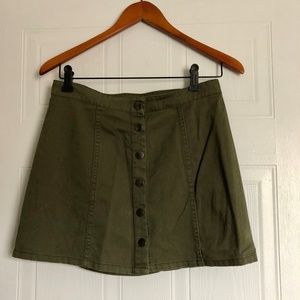 Button Front Skirt